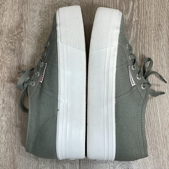 Superga Platform Sneakers 2790 Gray Canvas (EU37) 6.5 - Picture 7 of 15